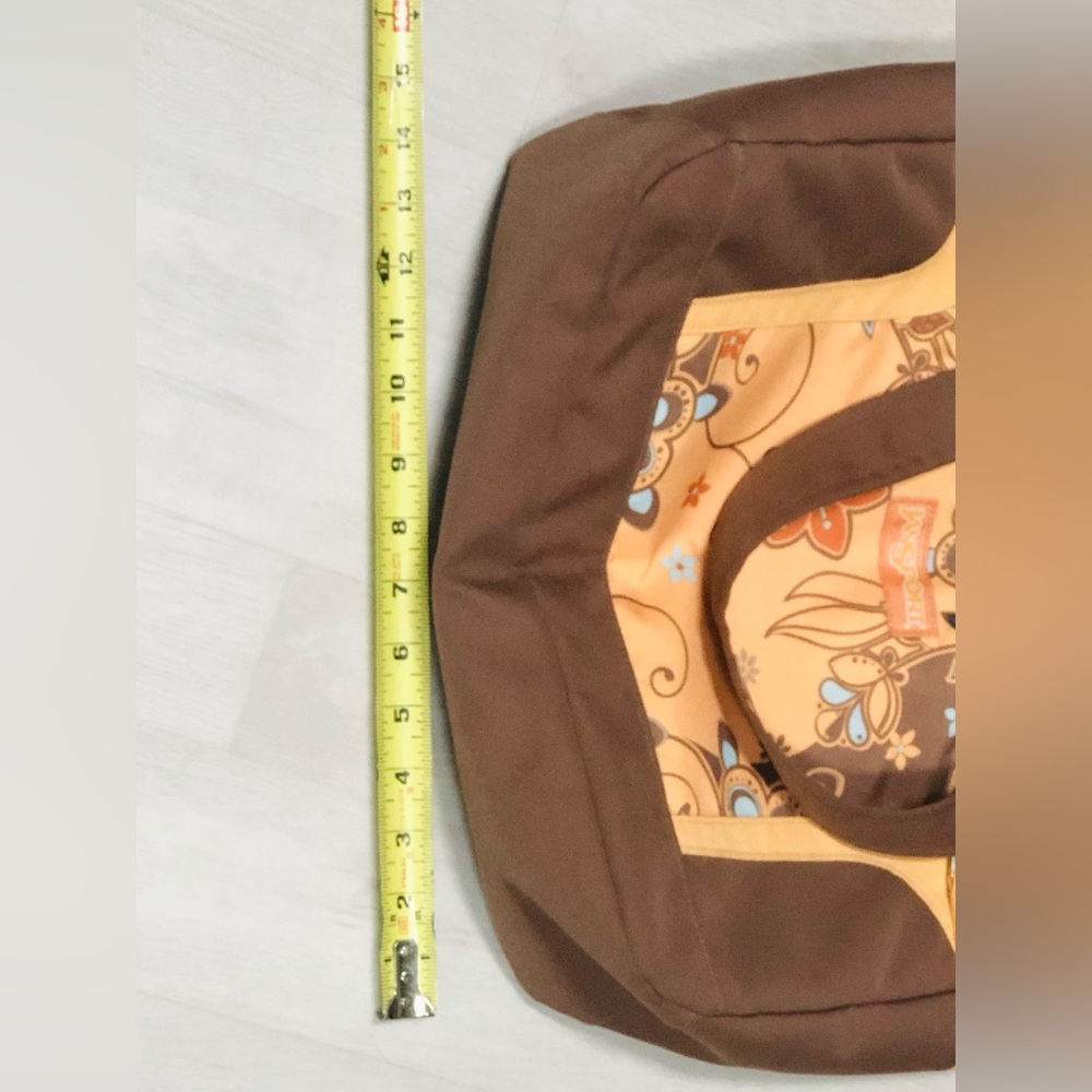 Jansport Brown and Yellow Floral Tote Bag - Picture 5 of 7